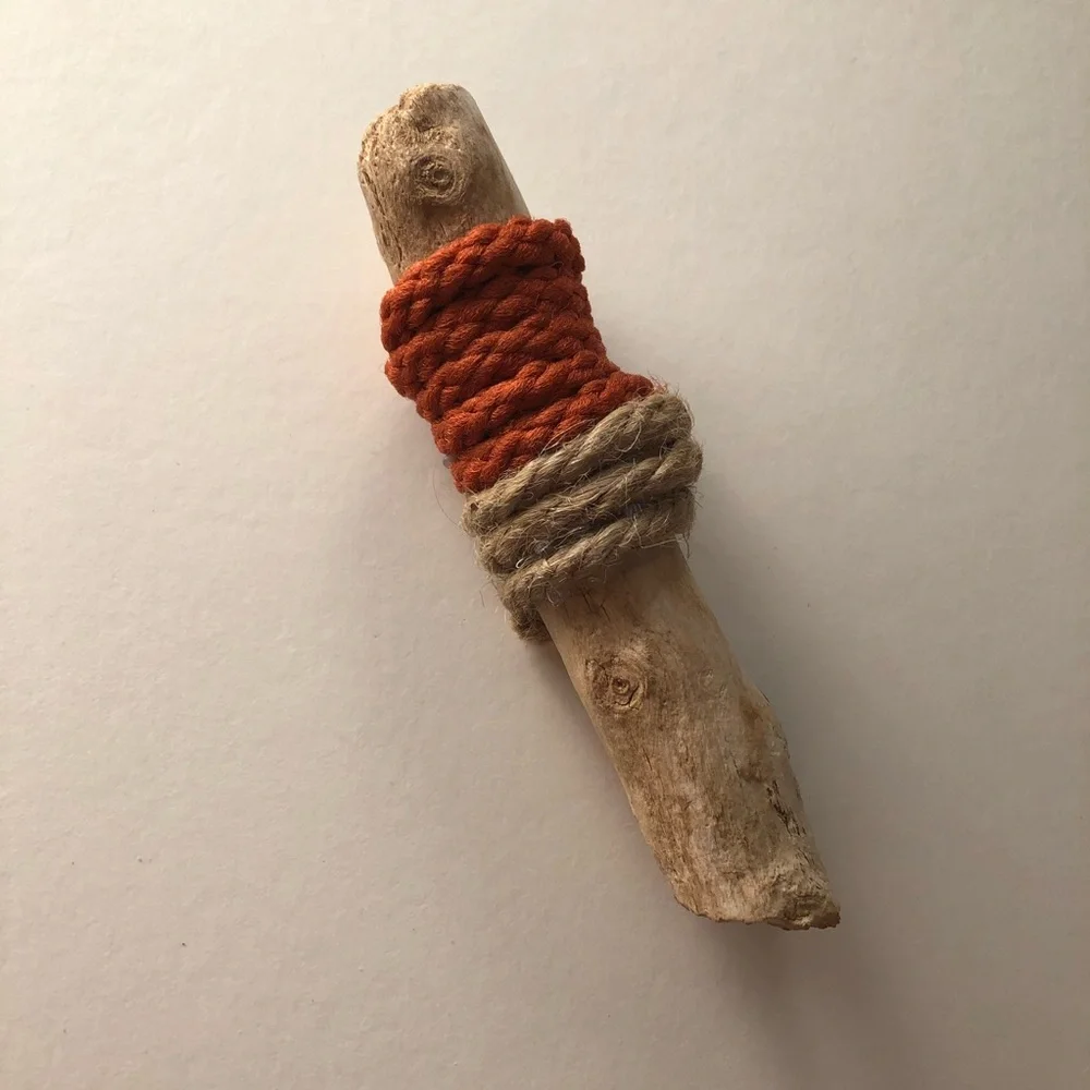 6” boho wrapped California driftwood